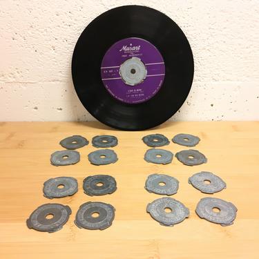 4 Vintage 45rpm Webster Chicago Metal Record Insert Adapters 