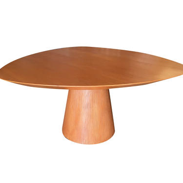 High Style Guitar Pick Shaped &amp;quot;Knife Edge&amp;quot; Dining Room Table with Tapered Base 