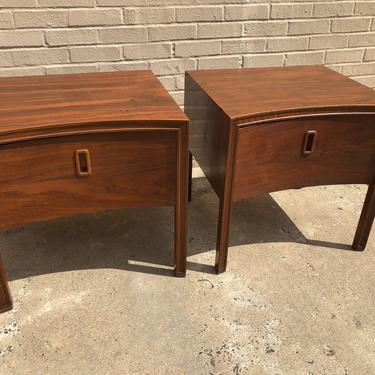 Curved front nightstands