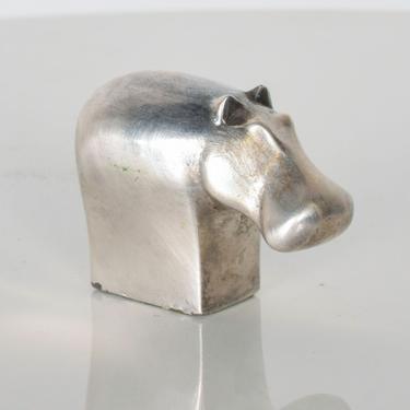 DANSK Designs HIPPO Paperweight Silver Mid Century Danish Modern 