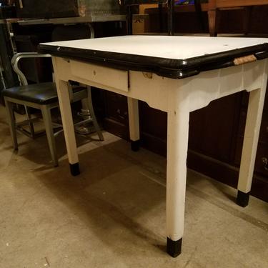 Vintage Enameled Table H30.75 x W40.25 x D25