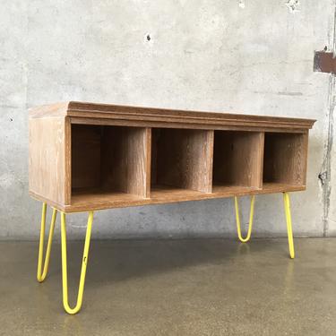 Wood Bookcase with Hairpin Legs