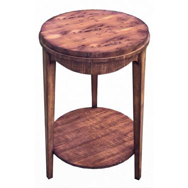 Neo Classic Two Tier Yew Wood Accent Table 