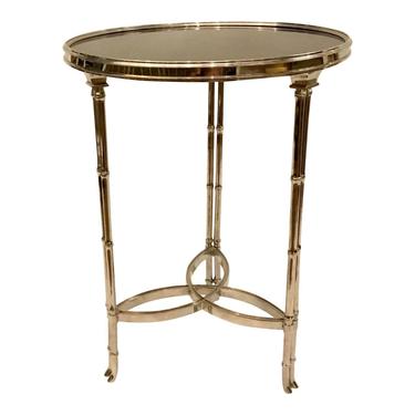 Global Views Modern Silver Finished Bamboo Leg Accent Table