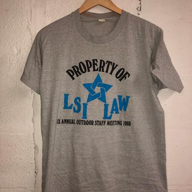 Vintage 80's LSI LAW t-shirt. Soft! L 2121 