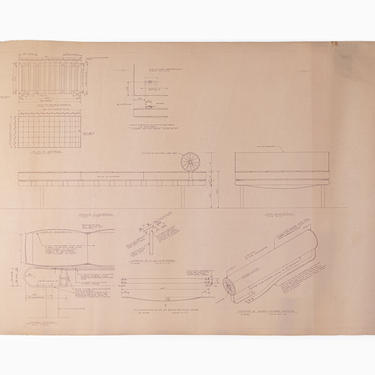 Mies van der Rohe Design Drawing, Couch 