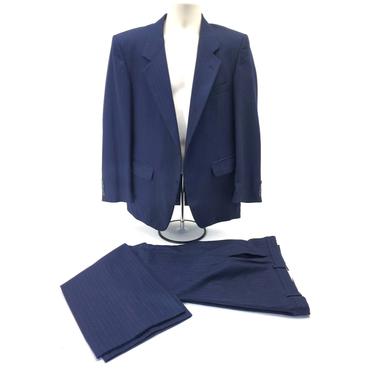 Daniel Hechter Paris May Company Men's 2 Piece Blue Wool Suit 2 Button 40R 34x30 Pants 