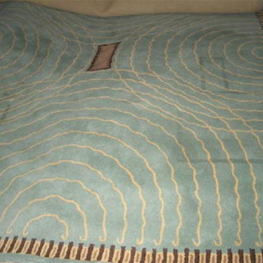 Art Deco Collection Custom Carpet - Circles and Waves