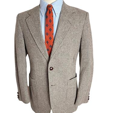Vintage CIRCLE S x Kenny Rogers Wool Tweed Western Blazer ~ size 38 R ~ Donegal ~ jacket / sport coat ~ Elbow Patches ~ 