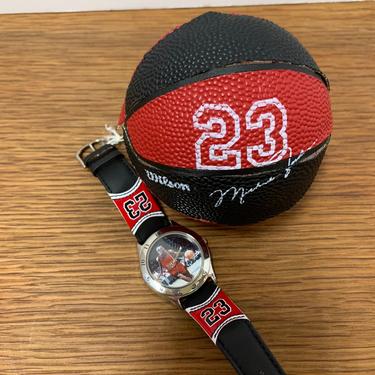 1980s Michael Jordan Watch with Collectable Basketball Case 