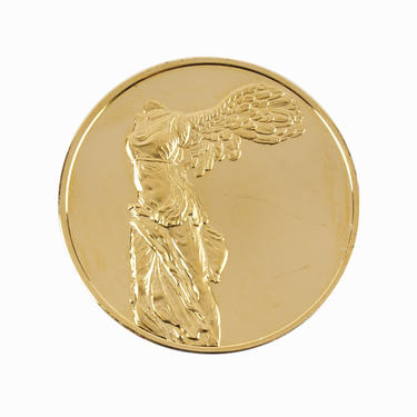 24k Gold Plated Bronze Medal Coin Gold Winged Victory of Samothrace 