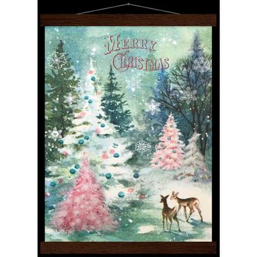 Merry Christmas Art - Holiday Decor ~ Hanging Poster Art ~ Living Room Decor ~ Christmas Wall Art ~ Christmas Decor 