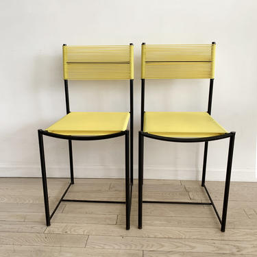 Yellow 1970s Italian Spaghetti Chair by Giandomenico Belotti for Alias - Single