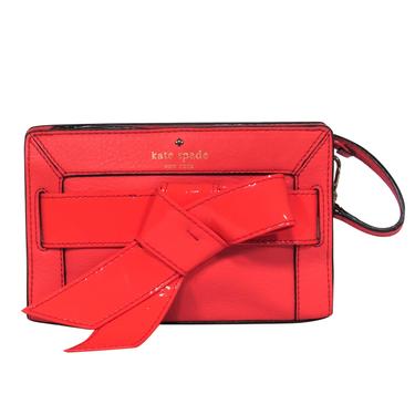 Kate Spade - Hot Pink Pebbled Leather Convertible Mini Baguette w/ Patent Leather Bow
