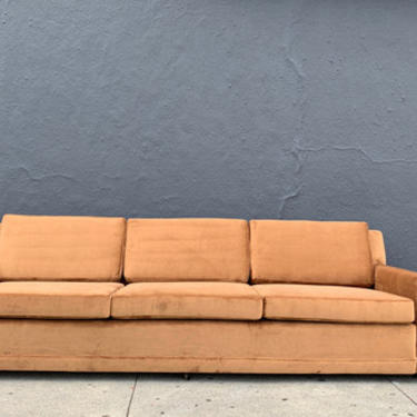Truffle Velvet 1960’s mid century sofa newly upholstered 