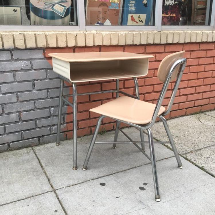 SOLD. School desk and chair. $64