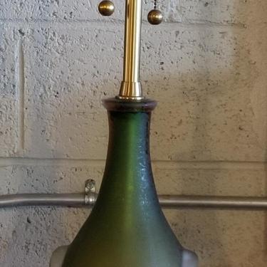 Mid-Century Marbro Art Glass Table Lamp 