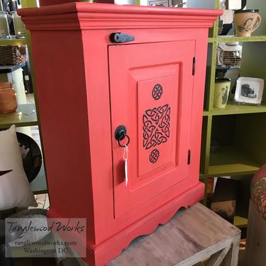 Hot Red Painted Cabinet