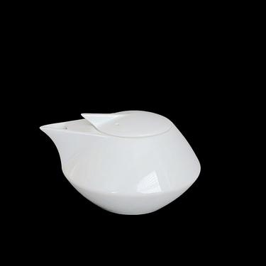 Vintage Modernist Ranmaru Tempo V UFO White Porcelain Creamer Modern Design 