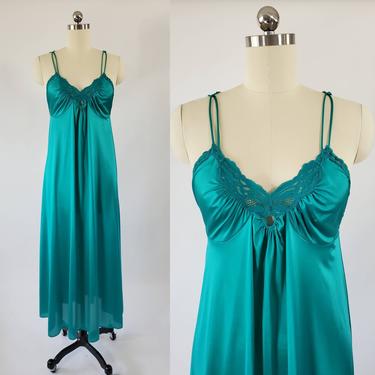 1970's Maxi Nightgown 70s Loungewear 70's Women's Vintage Size Small 