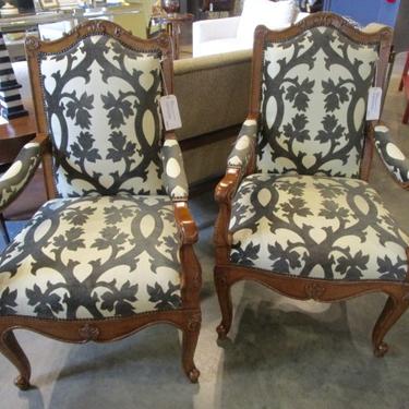 PAIR OF BARBARA BARRY ARM CHAIRS PRICED SEPARATELY