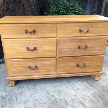 SOLD! Rare, Handmade, Vintage Ranch Oak 6 Drawer Dresser by A. Brandt Co. by CalVintageDesigns