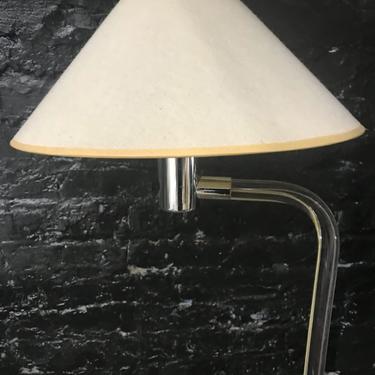 Lucite And Chrome Floor Lamp by Peter Hamburger for Knoll