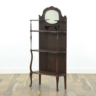 Victorian Antique Shelf W Mirror 