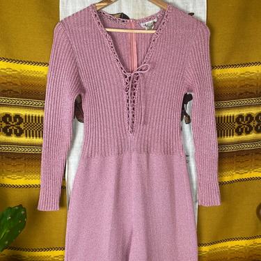 Vintage 1970s Dusty Pink Jumpsuit 