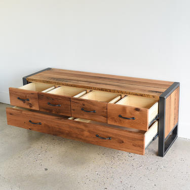 60&amp;quot; Storage Bench / Entryway Reclaimed Wood 5-Drawer Bench 