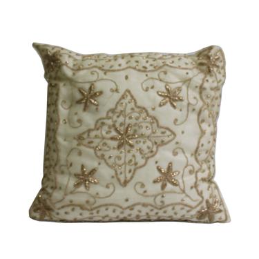A21 Off White Square Shape Thread Pattern Fabric Couch Sofa Cushion ws646E 