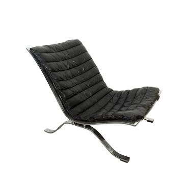 Arne Norell Ari Lounge Chair Black Leather Danish Modern 