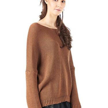 Openno Oversized Slouchy Knit Pullover