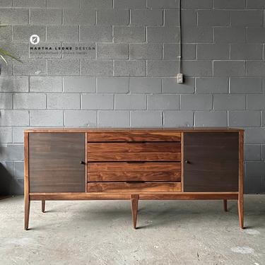 New Hand-Crafted Limited Edition Walnut Credenza — Two Available 