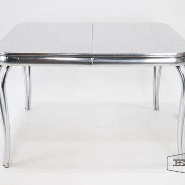 Formica and Chrome Dining Table w/ Leaves