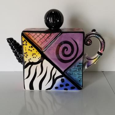1990's Michael Anthony Postmodern Sculptural Art Pottery Vase. 