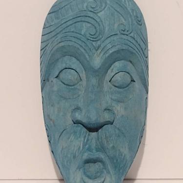 The Witches Moon Carved Wood Tribal Shaman Head Mask Wall Hanging 8