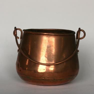 vintage copper pail or vessel made in Ireland 