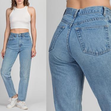 90s Gap High Waist Classic Fit Jeans - Small, 27&amp;quot; | Vintage Light Wash Denim Tapered Leg Mom Jeans 