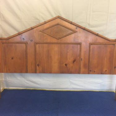 Baker Furniture Chinoiserie Faux Bamboo Kind Size Headboard in Pine 