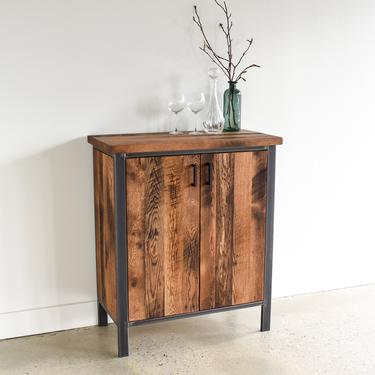 Industrial Buffet Cabinet / 2-Door Reclaimed Wood Storage Credenza 