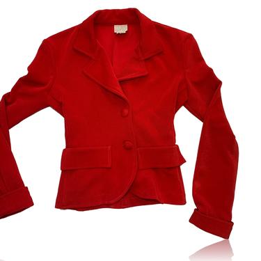 90s Red Blazer Jacket // Size XS // Moda 