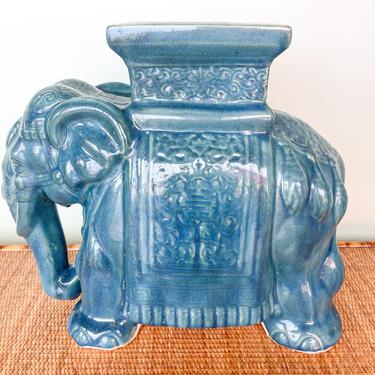 Turquoise Elephant Garden Seat