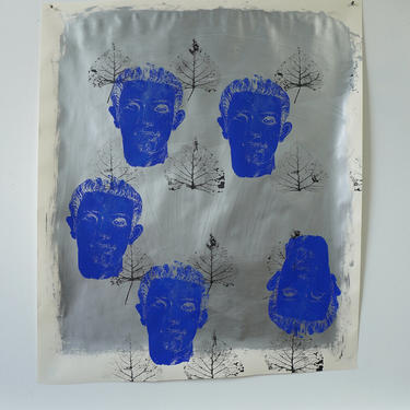 Caligula 'Blue Head' Acrylic on Paper (Signed)