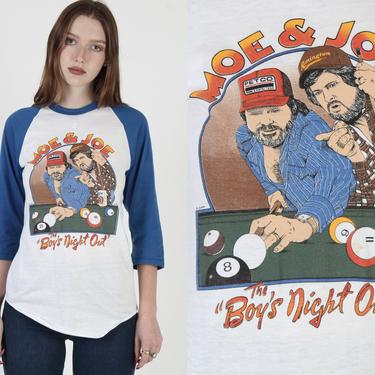Vintage 80s Moe Bandy Joe Stampley Shirt / Outlaw Country Music Band T Shirt / Boys Night Out Tour / Screen Stars 50 50 T Shirt 