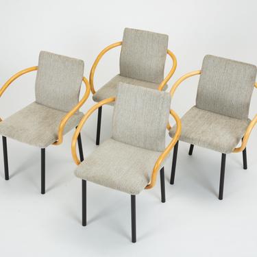 Set of Four Bamboo Mandarin Chairs by Ettore Sottsass for Knoll