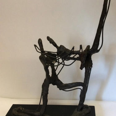Brutalist Ballet Dancers Sculpture in the manner of Alberto Giacometti 