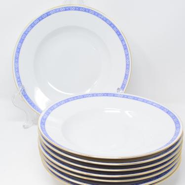 Set of 7 Vintage Schonwald Blue and White Bowls 