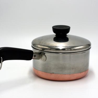 vintage revere ware 3/4-quart saucepan/copper clad bottom 