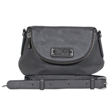 Marc by Marc Jacobs - Gray Leather Flap Crossbody Bag